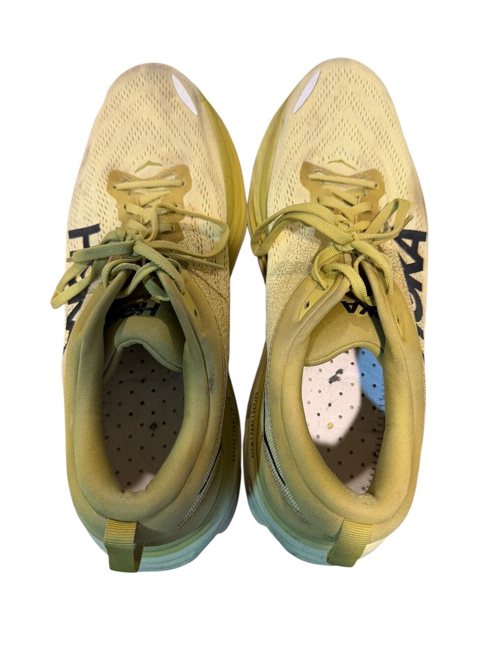 HOKA Bondi 8 Men’s 13 Yellow Olive Running Walking Shoes